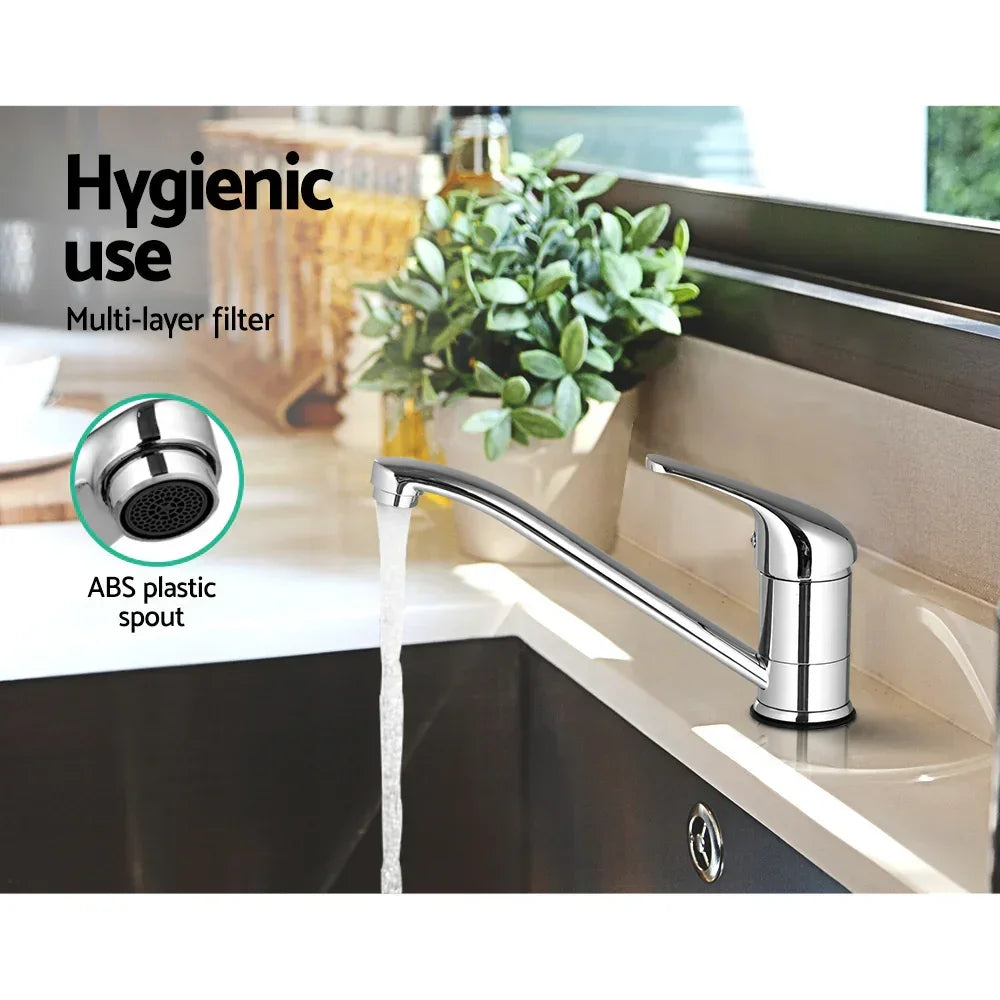 Kitchen Mixer Tap Long Spout 360° Swivel Faucet Chrome WELS 4 Star