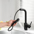 Kitchen Mixer Tap Pull Out Rectangle 2 Mode Sink Basin Faucet Swivel WELS Black