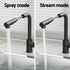 Kitchen Mixer Tap Pull Out Rectangle 2 Mode Sink Basin Faucet Swivel WELS Black
