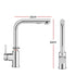 Kitchen Mixer Tap Pull Out Rectangle 2 Mode Sink Basin Faucet Swivel WELS Chrome