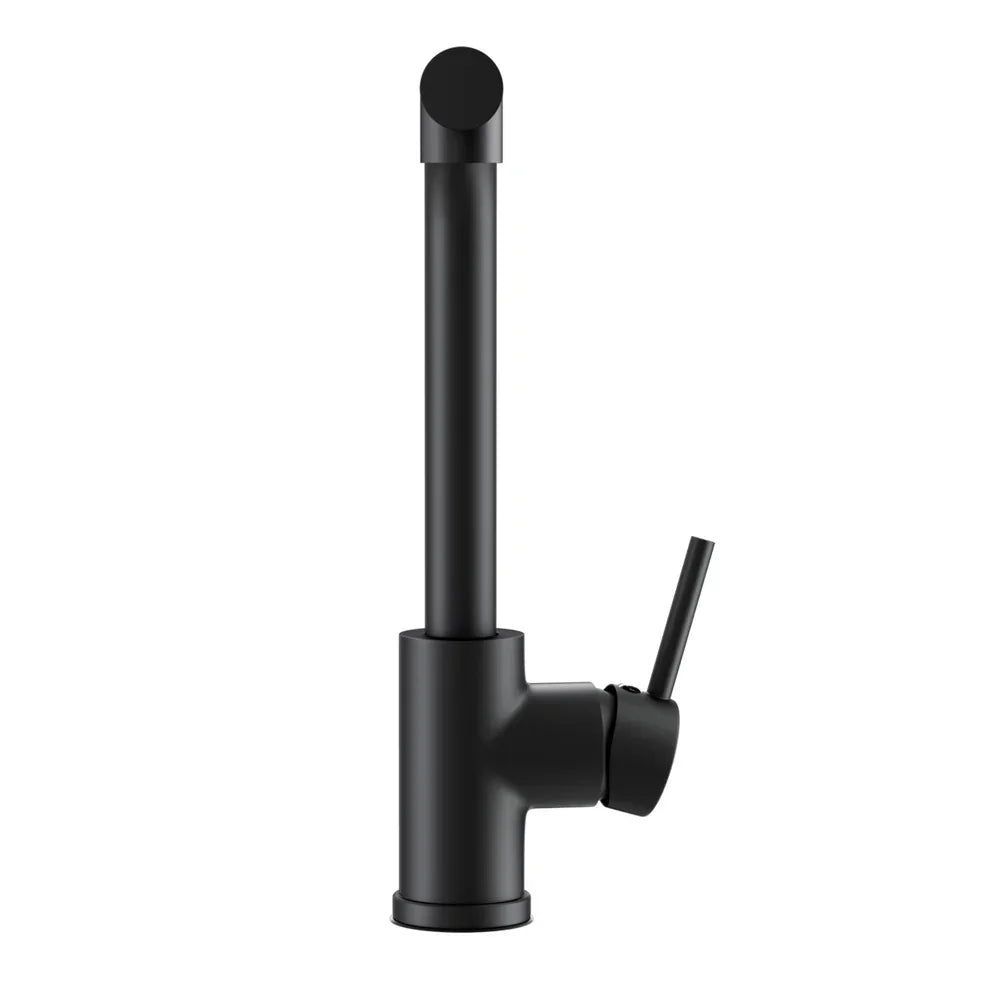 Kitchen Mixer Tap Pull Out Round 2 Mode Sink Basin Faucet Swivel WELS Black