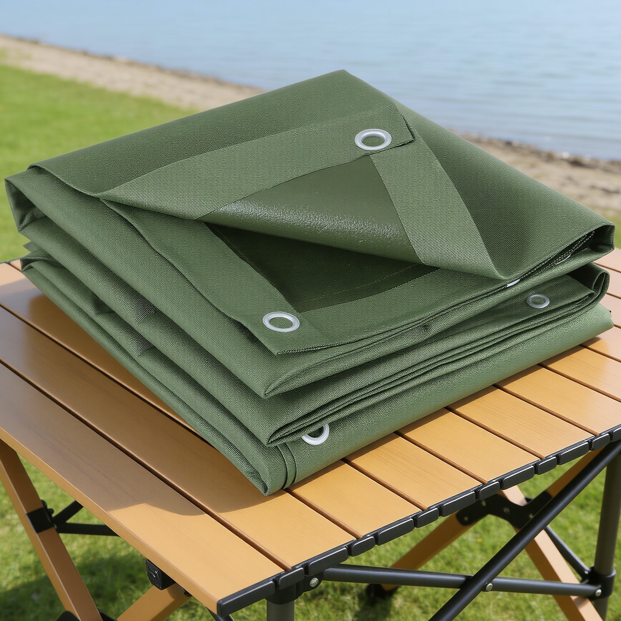 4x6m Tarp Tarpaulin 600GSM Camping Canvas Heavy Duty Water Resistant