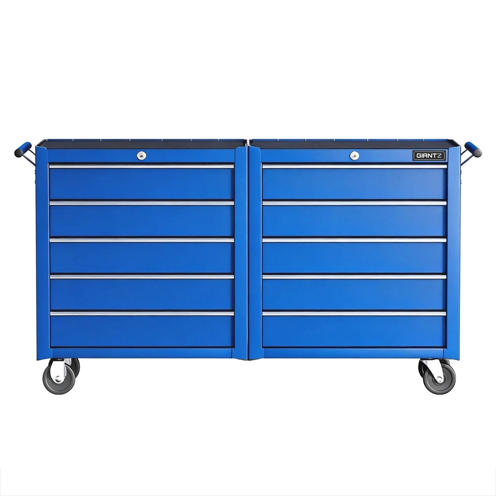 Tool Chest Trolley 10 Drawers Toolbox Storage Blue
