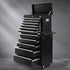 Giantz 15 Drawers Tool Chest Trolley Toolbox 2-in-1 Storage Black