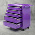 5 Drawer Tool Trolley Steel Storage Cabinet Mobile Workshop Purple