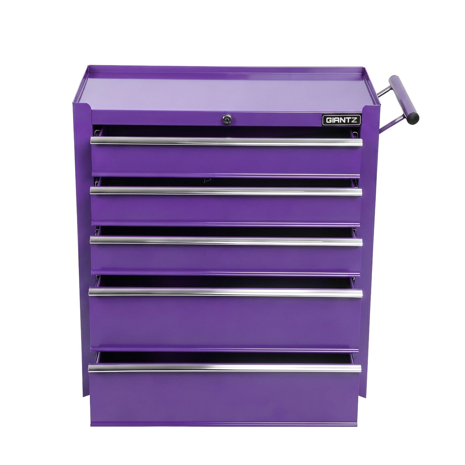 5 Drawer Tool Trolley Steel Storage Cabinet Mobile Workshop Purple