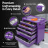 5 Drawer Tool Trolley Steel Storage Cabinet Mobile Workshop Purple