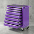 7-Drawer Tool Chest Trolley Cabinet Toolbox Heavy Duty Garage Storage Organiser Purple