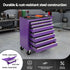 7-Drawer Tool Chest Trolley Cabinet Toolbox Heavy Duty Garage Storage Organiser Purple