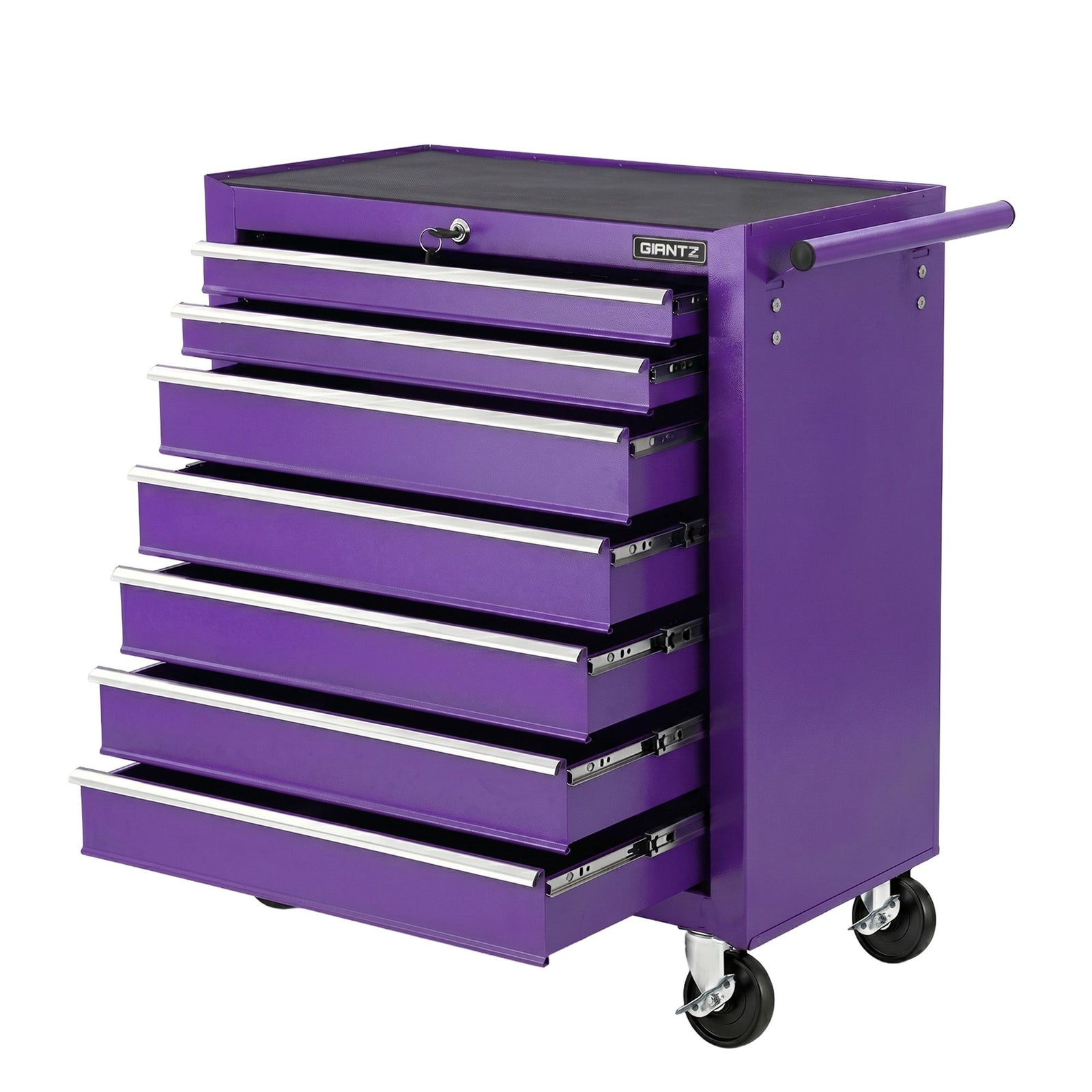 7-Drawer Tool Chest Trolley Cabinet Toolbox Heavy Duty Garage Storage Organiser Purple