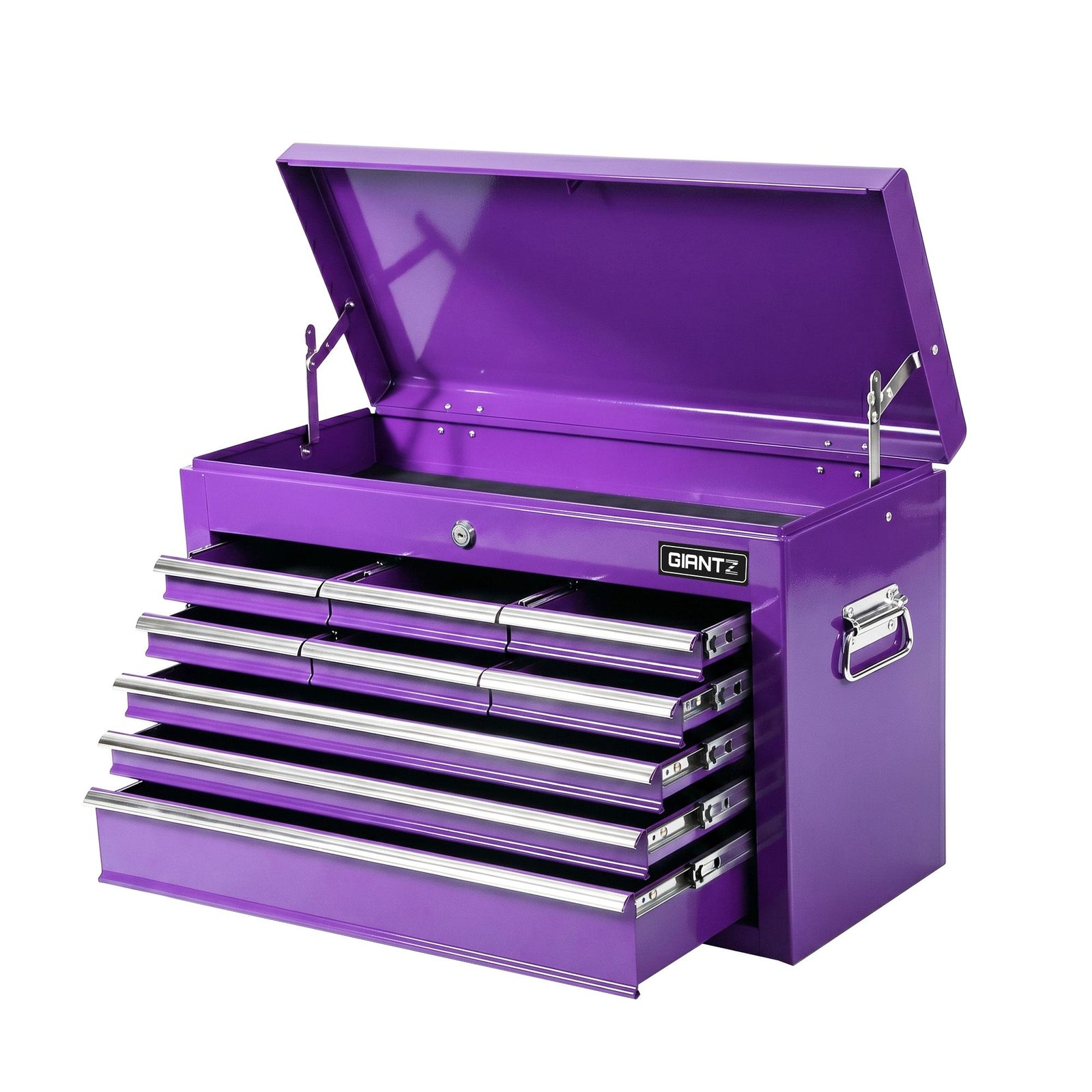 9 Drawer Tool Chest Steel Storage Cabinet Workshop Organizer Purple
