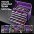 9 Drawer Tool Chest Steel Storage Cabinet Workshop Organizer Purple