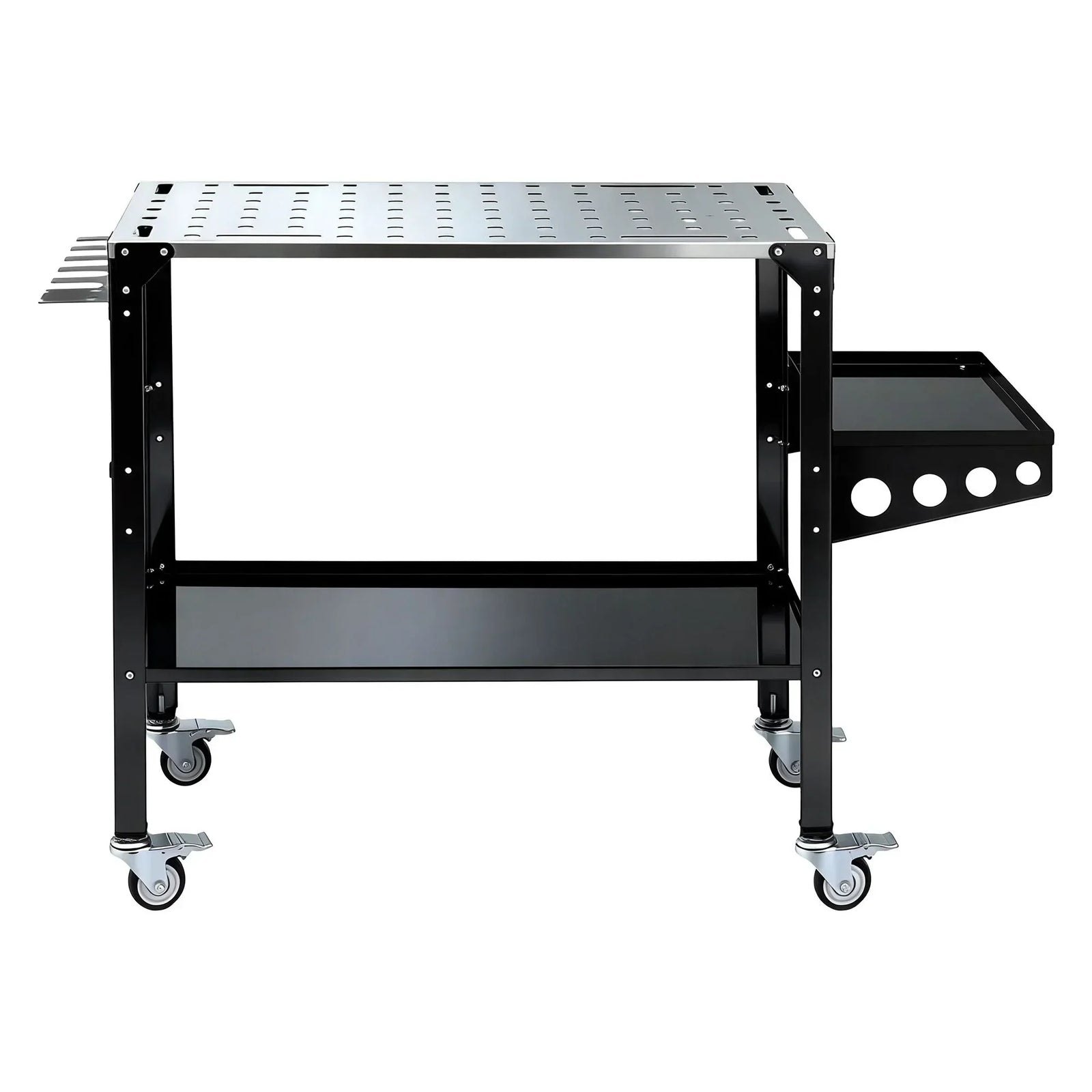 Welding Table Cart with Tool Storage 130KG Capacity Mobile Workstation