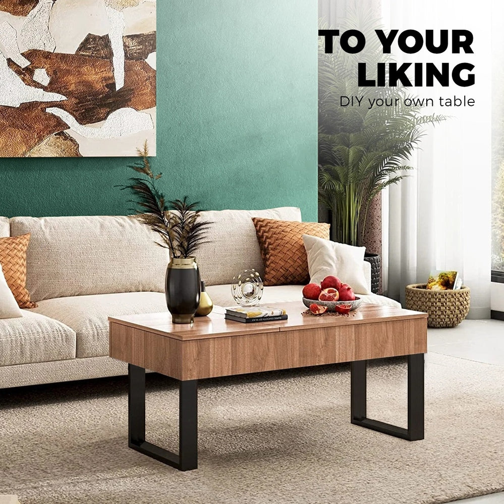 8X Coffee Dining Table Legs Steel Industrial 71x50CM