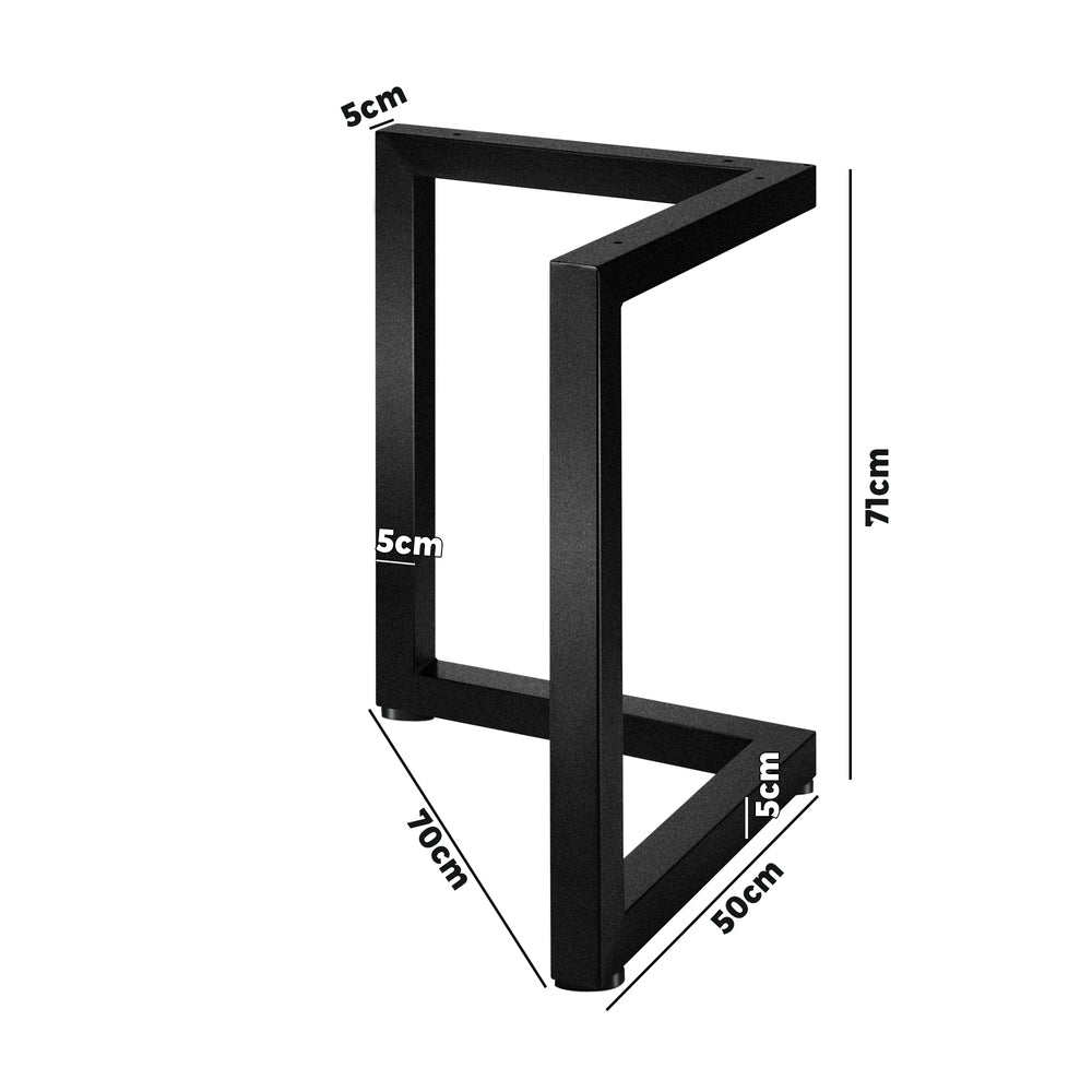 6X Coffee Dining Table Legs Steel Industrial 71x71CM