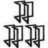 6X Coffee Dining Table Legs Steel Industrial 71x71CM