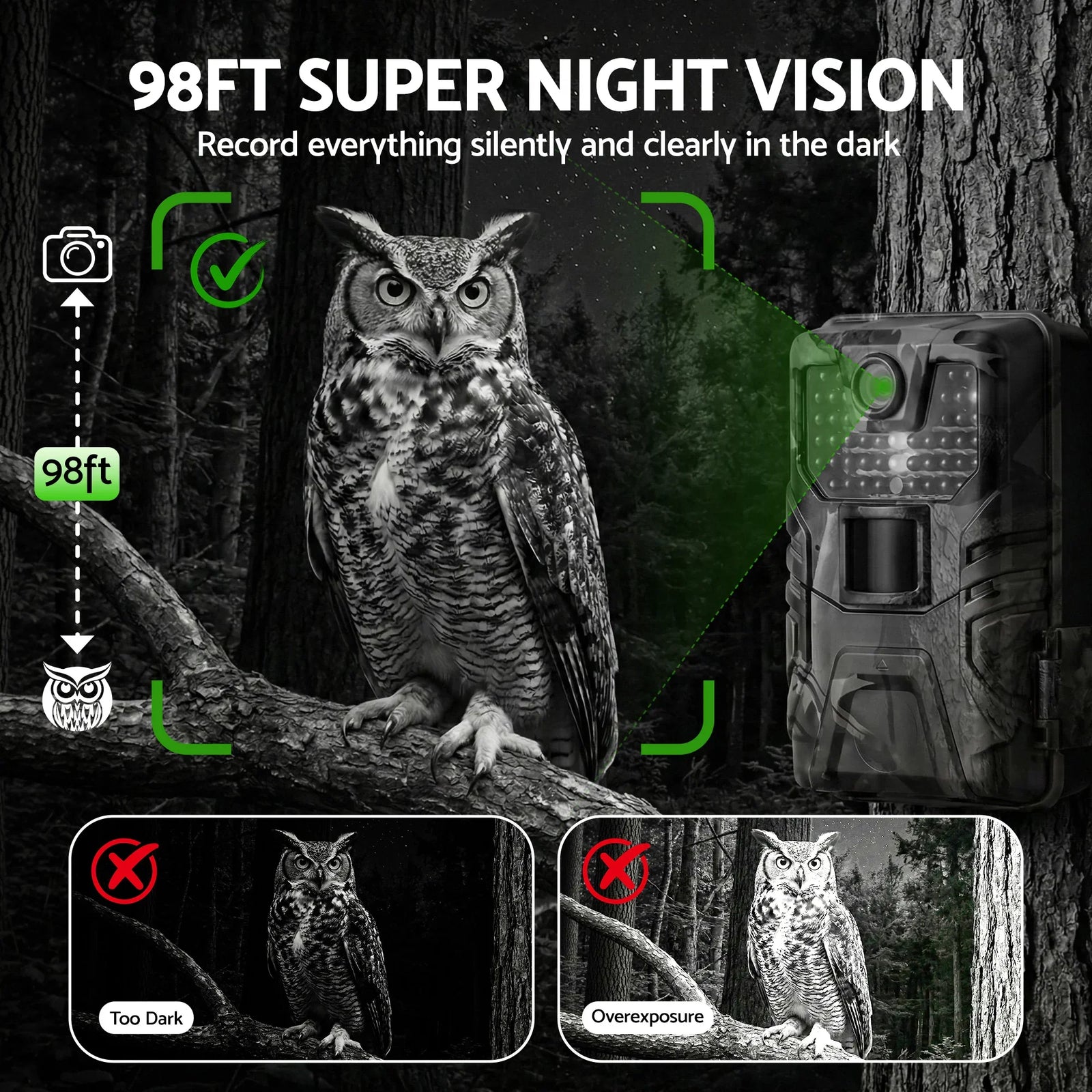 4K WiFi Trail Camera 48MP 0.2s Trigger Game Camera Camo