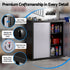 Giantz Steel Tool Cabinet Wall Mount Double Door Shelf Lockable Black and Grey