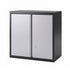 Giantz Steel Tool Cabinet Wall Mount Double Door Shelf Lockable Black and Grey