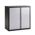 Giantz Steel Tool Cabinet Wall Mount Double Door Shelf Lockable Black and Grey