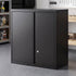 Steel Tool Cabinet Wall Mount Adjustable Shelf Garage Storage Lockable Black