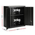 Steel Tool Cabinet Wall Mount Adjustable Shelf Garage Storage Lockable Black