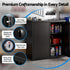 Steel Tool Cabinet Wall Mount Adjustable Shelf Garage Storage Lockable Black