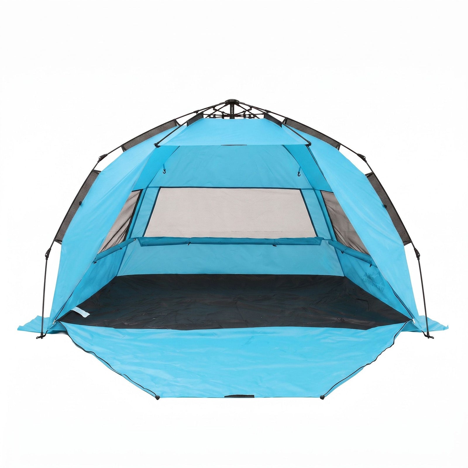 Beach Tent 3-4 Person Pop Up Sun Shade UPF 50 Automatic Outdoor Blue
