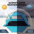 Beach Tent 3-4 Person Pop Up Sun Shade UPF 50 Automatic Outdoor Blue