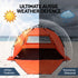 Beach Tent 3-4 Person Pop Up Sun Shade UPF 50 Automatic Outdoor Orange