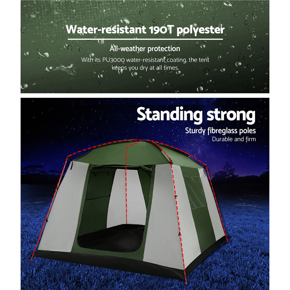 Family Camping Tent 6 Person Hiking Beach Tents Dome Shelter