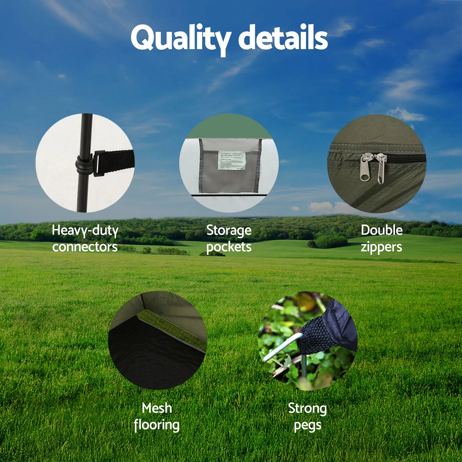 20L Portable Camping Toilet Shower Tent Changing Room Outdoor Loo Set