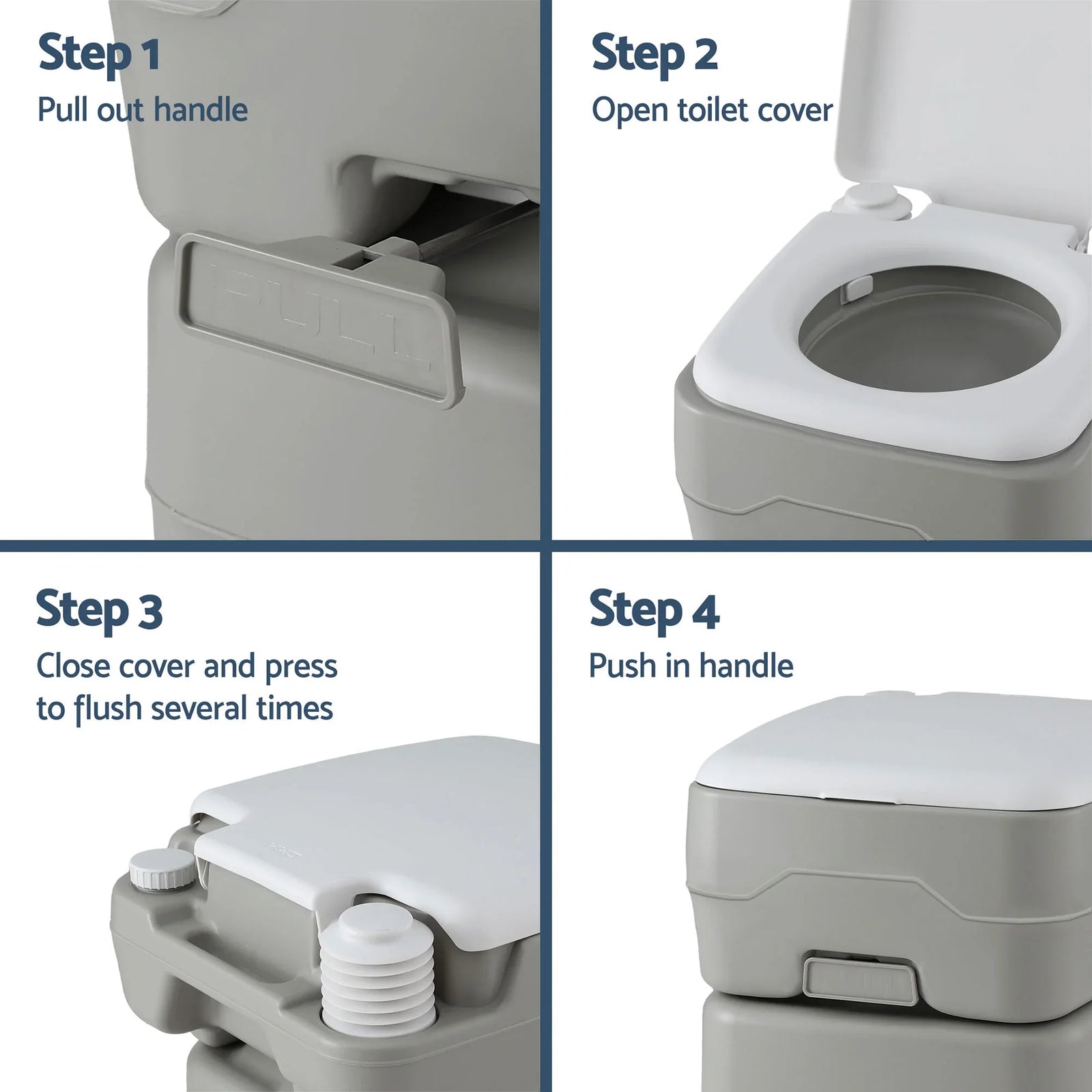 20L Portable Camping Toilet Shower Tent Changing Room Outdoor Loo Set
