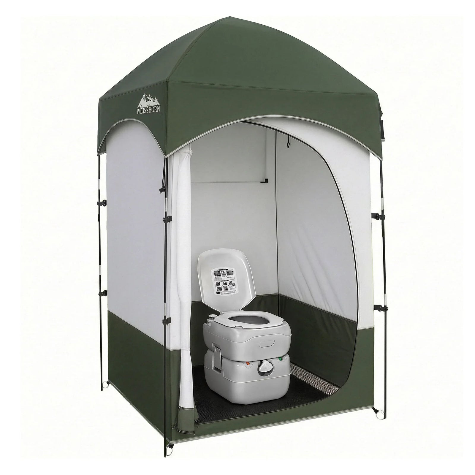 22L Portable Camping Toilet Shower Tent Changing Room Outdoor Loo Set