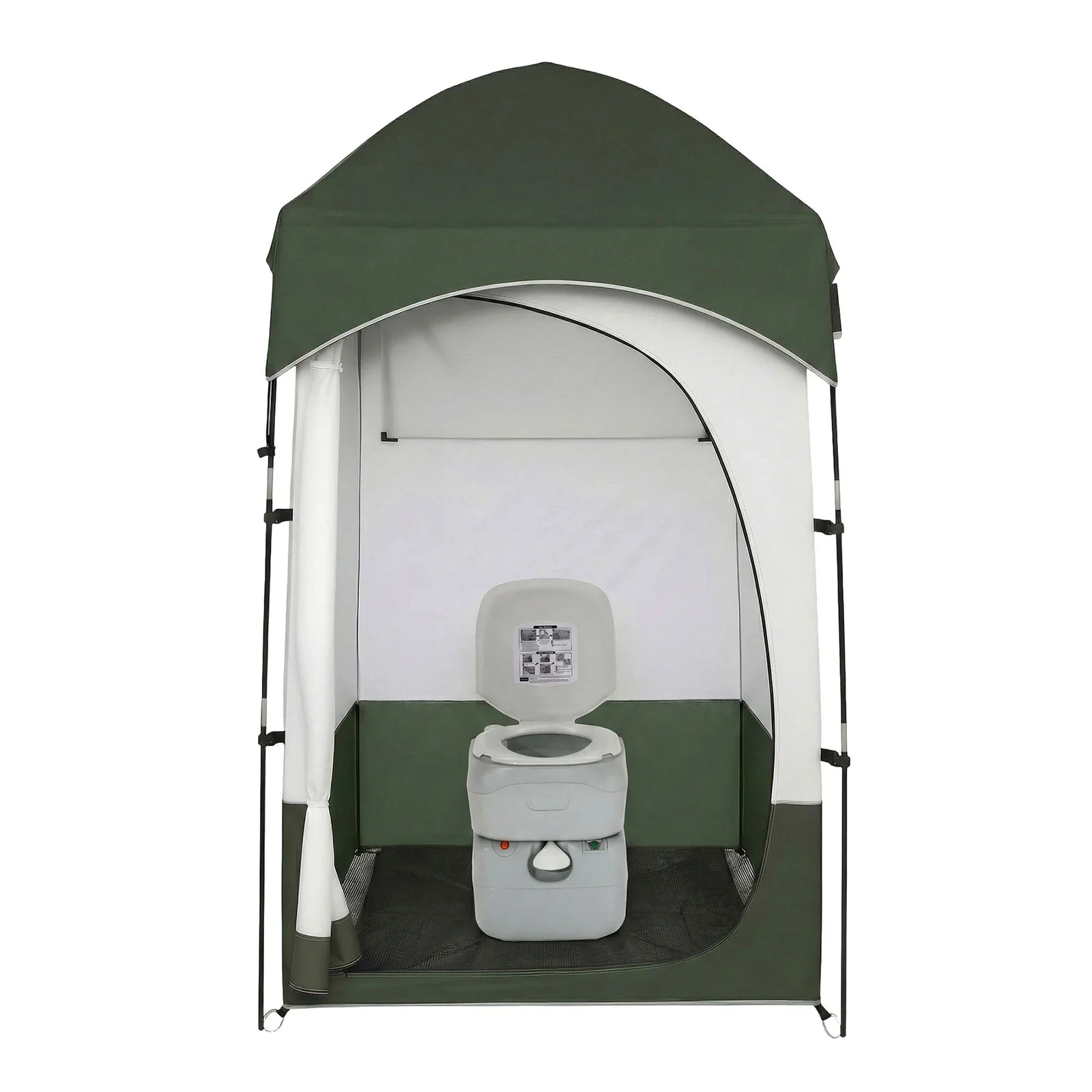 22L Portable Camping Toilet Shower Tent Changing Room Outdoor Loo Set