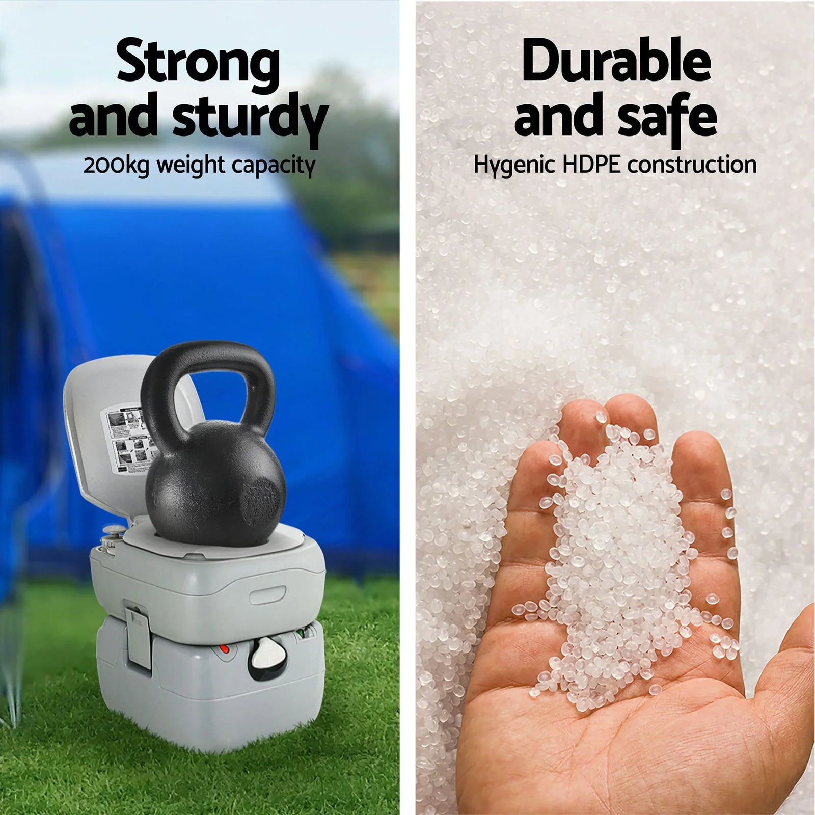22L Portable Camping Toilet Shower Tent Changing Room Outdoor Loo Set