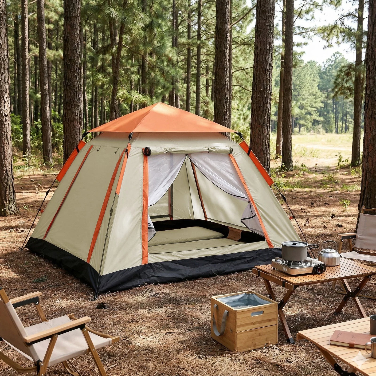 Pop Up Camping Tent 3-4 Person Automatic Tent Instant Setup Waterproof