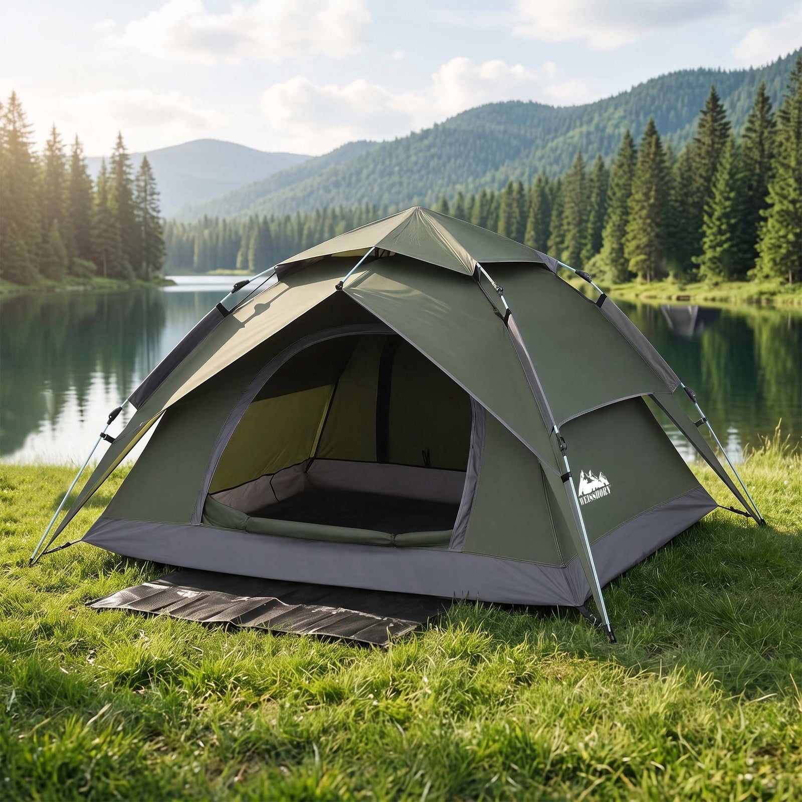 2 Person Camping Tent Automatic Pop Up Water Repellent Shade Outdoor