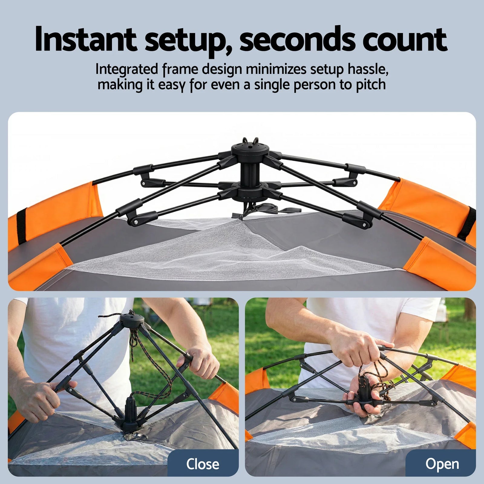 2 Person Instant Pop Up Camping Tent Automatic Waterproof Hiking Beach