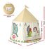 Kids Play Tent Playhouse – Castle with Windows & Flag, 115cm, Multicolour