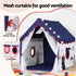 Kids Play Tent Playhouse Castle with Floor Mat String Ball Light 134X103CM