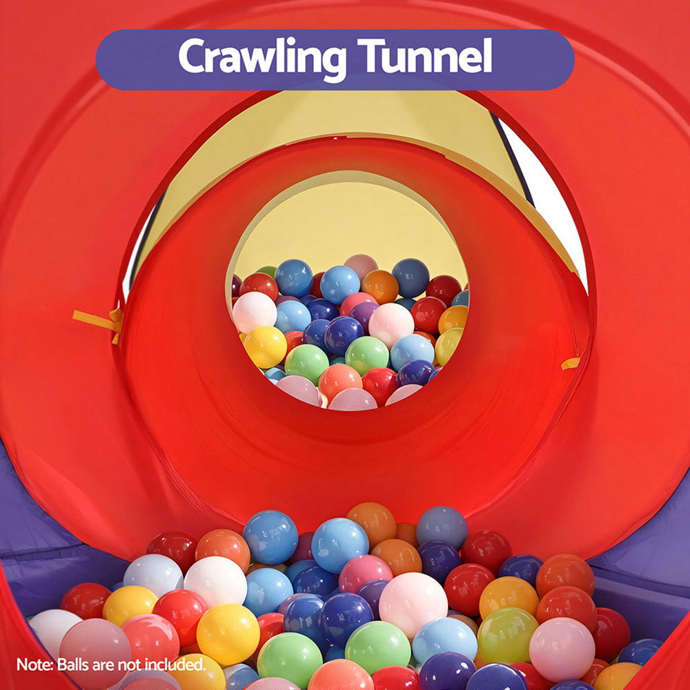 Kids Playhouse Play Tent Pop Up Teepee Castle Crawl Tunnel Outdoor Indoor Toys Children Gift