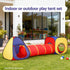 Kids Playhouse Play Tent Pop Up Teepee Castle Crawl Tunnel Outdoor Indoor Toys Children Gift