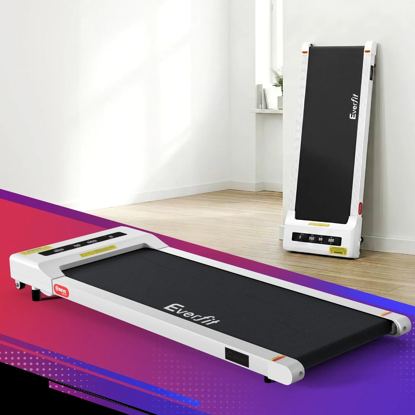 Treadmill Electric Walking Pad Under Desk Home Gym Fitness 360mm White
