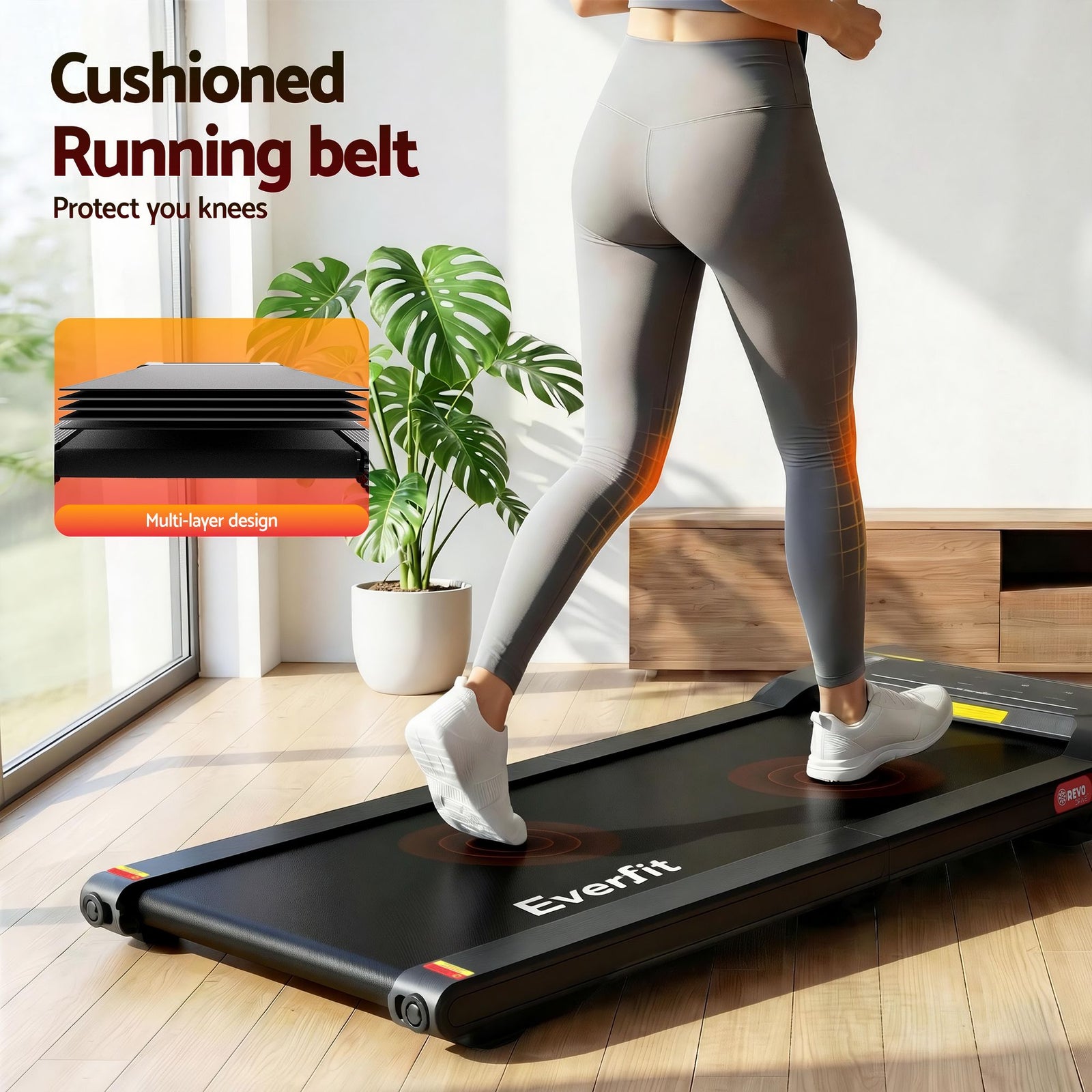 2-in-1 Foldable Walking Pad Treadmill Under Desk 3.0HP APP Control