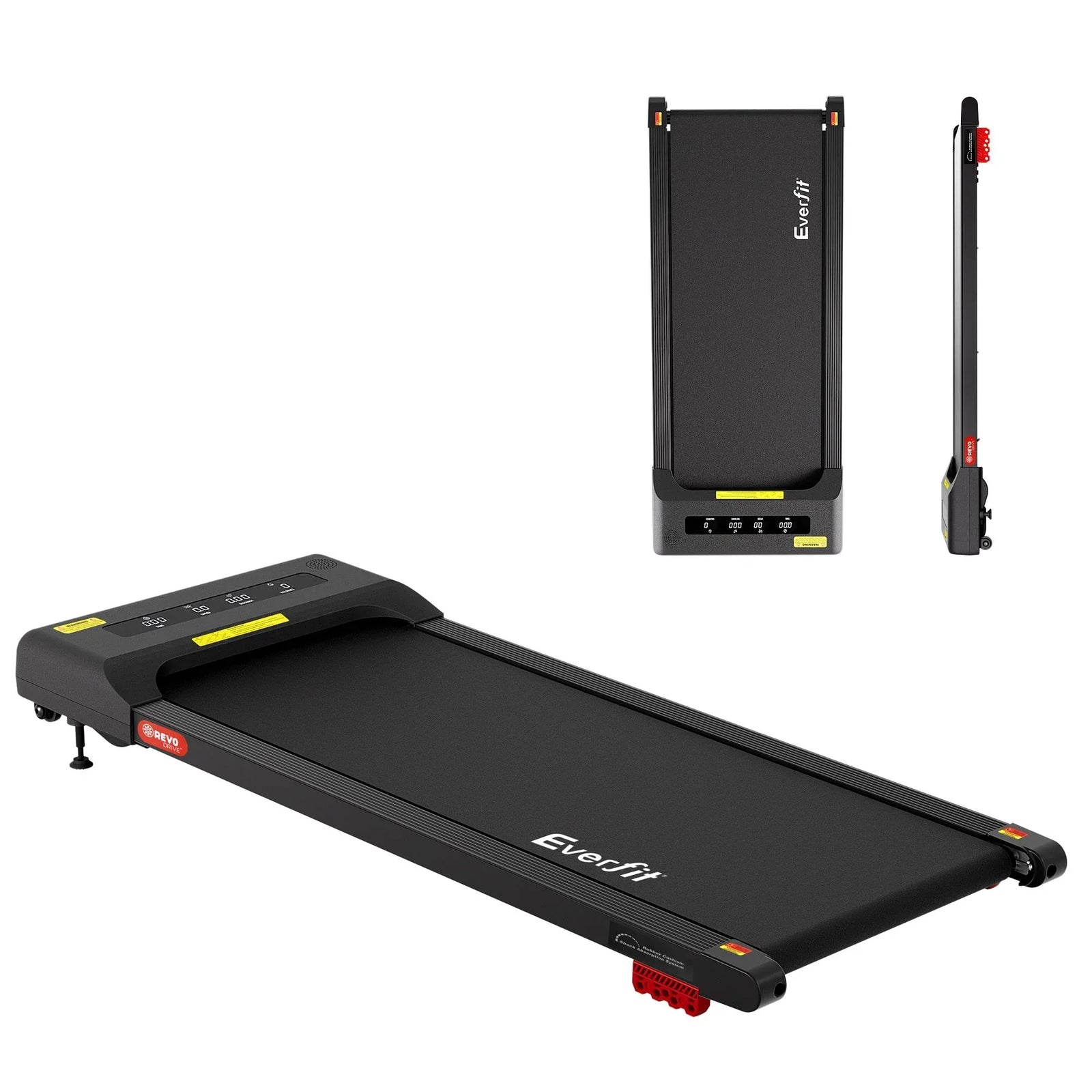 Treadmill Electric Walking Pad Incline Under Desk Home Gym 380mm Black