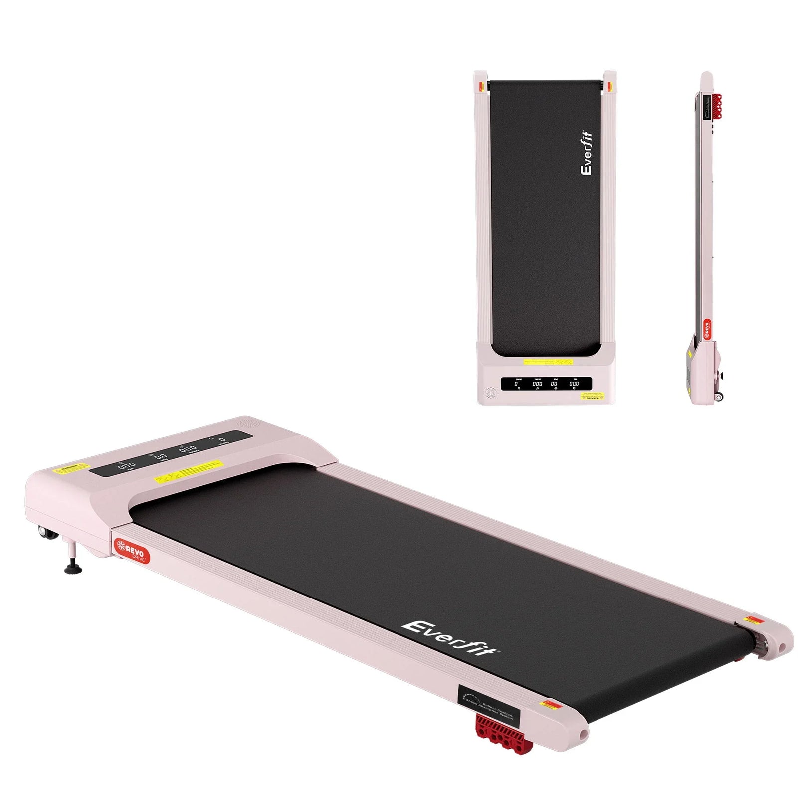 Walking Pad Treadmill – Under‑Desk w/ 3‑Level Incline & App Control, Pink