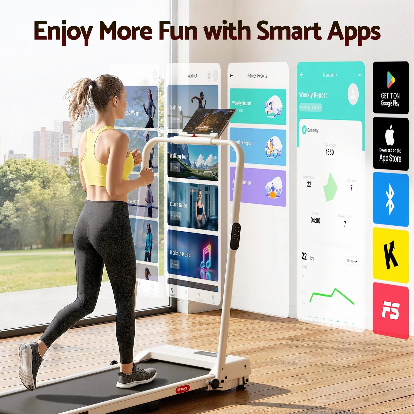 3‑in‑1 Walking Pad Treadmill – 12% Incline, Foldable Under‑Desk, APP Control