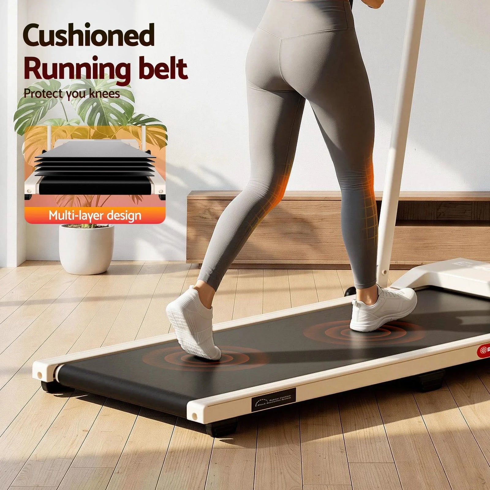 3‑in‑1 Walking Pad Treadmill – 12% Incline, Foldable Under‑Desk, APP Control