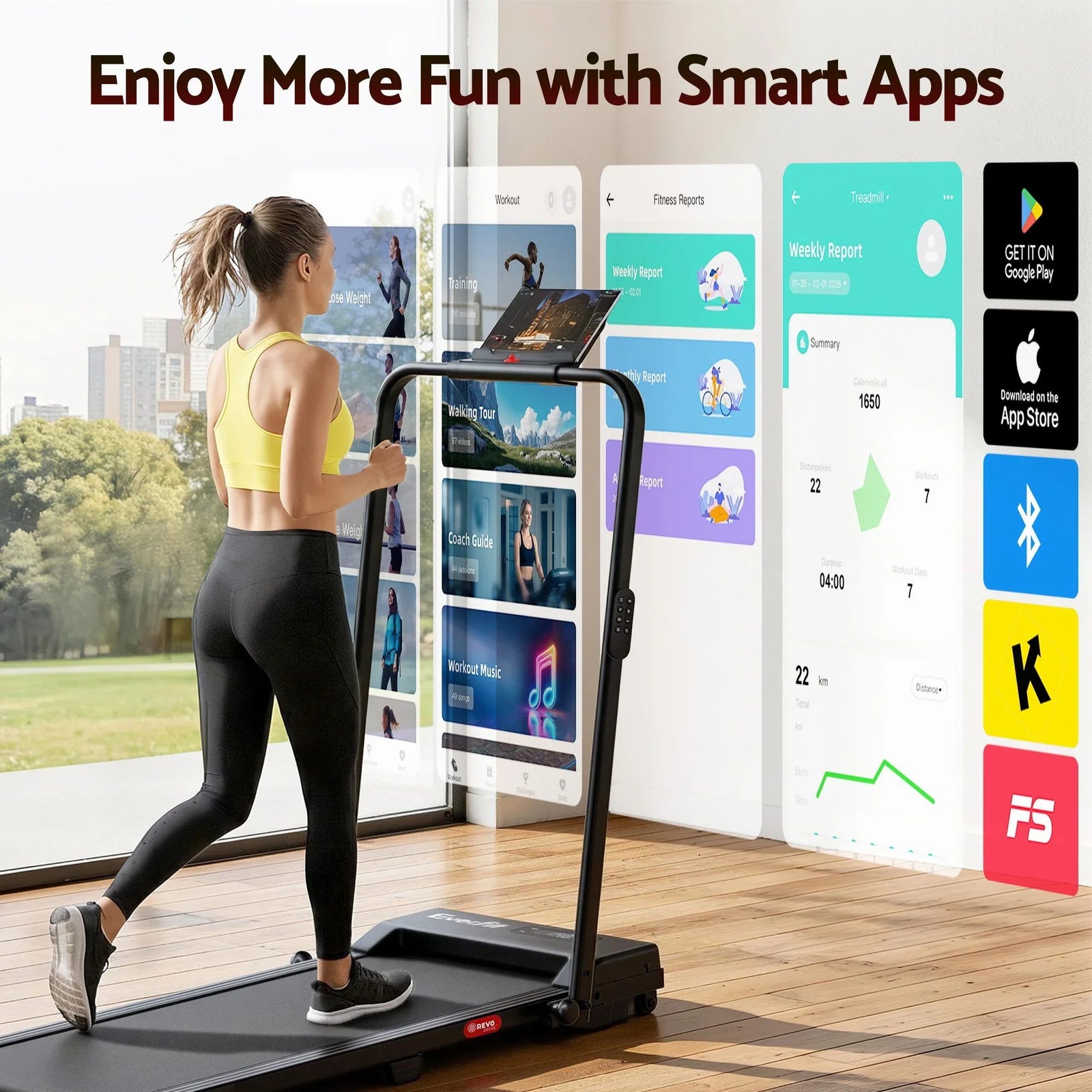 3‑in‑1 Walking Pad Treadmill – 12% Incline, Foldable Under‑Desk, APP Control